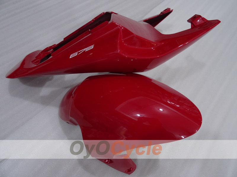 Kit de carénage à injection pour Triumph Daytona 675 09-12 - Rouge, noir - Style d'origine #OYO87906305