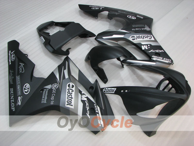 Kit de carénage à injection pour Triumph Daytona 675 09-12 - Noir, mat - Castrol #OYO87906308