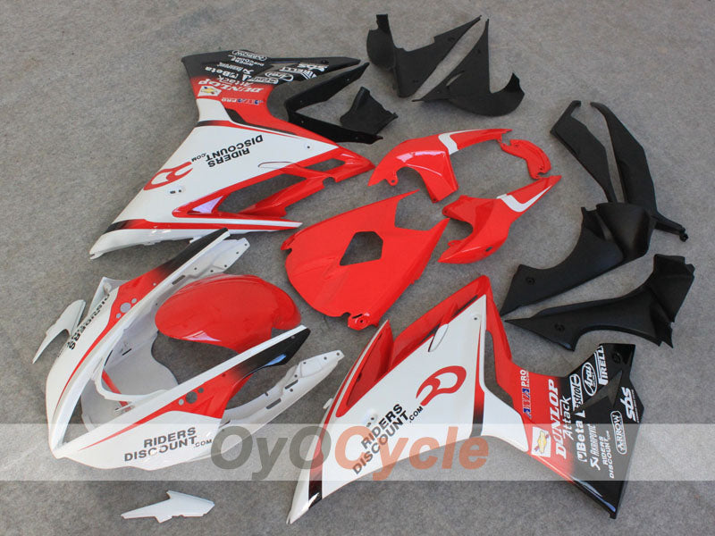 Kit de carénage à injection pour Triumph Daytona 675 13-14 - Rouge, blanc, noir - DUNLOP #OYO87906311
