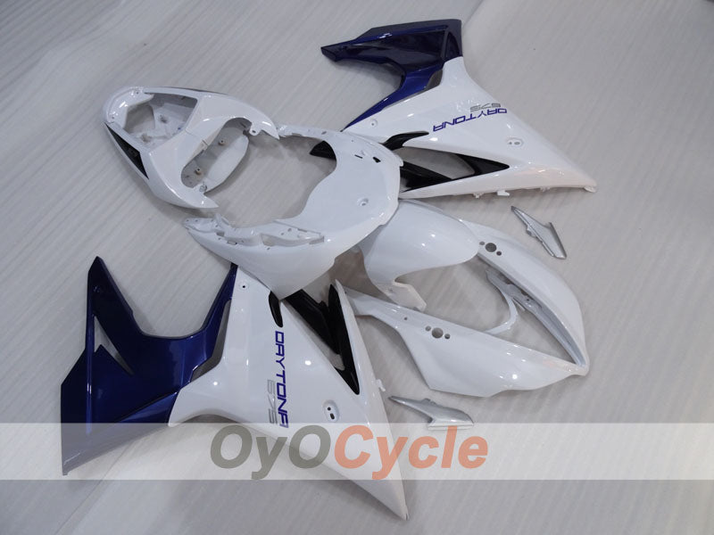 Kit de carénage à injection pour Triumph Daytona 675 13-14 - Bleu, blanc - Style d'origine #OYO87906312