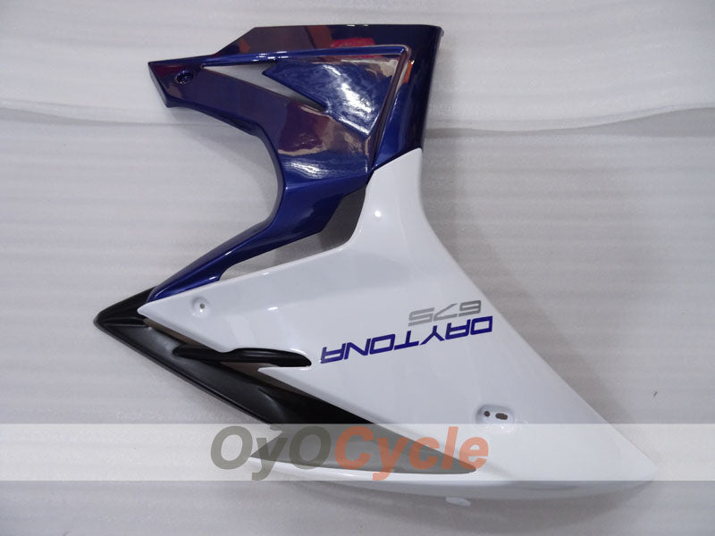 Kit de carénage à injection pour Triumph Daytona 675 13-14 - Bleu, blanc - Style d'origine #OYO87906312
