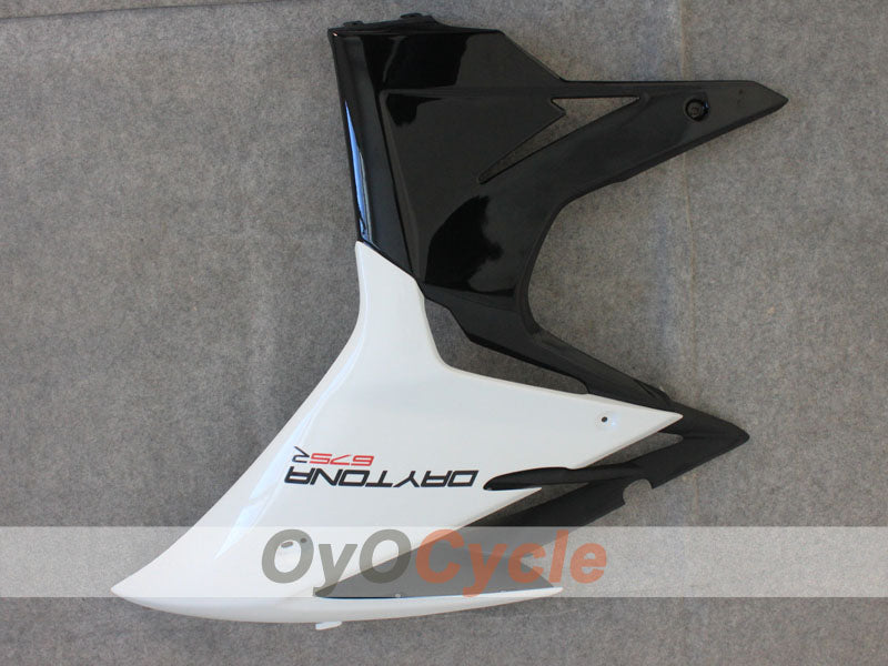 Kit de carénage à injection pour Triumph Daytona 675 13-14 - Blanc, noir - Style d'origine #OYO87906313