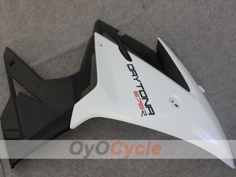 Kit de carénage à injection pour Triumph Daytona 675 13-14 - Blanc, noir - Style d'origine #OYO87906313