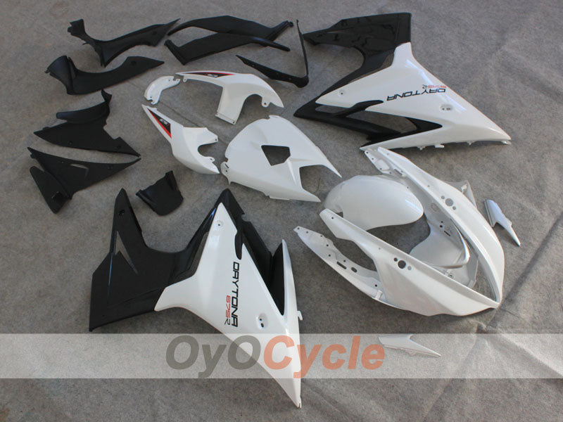 Kit de carénage à injection pour Triumph Daytona 675 13-14 - Blanc, noir - Style d'origine #OYO87906313