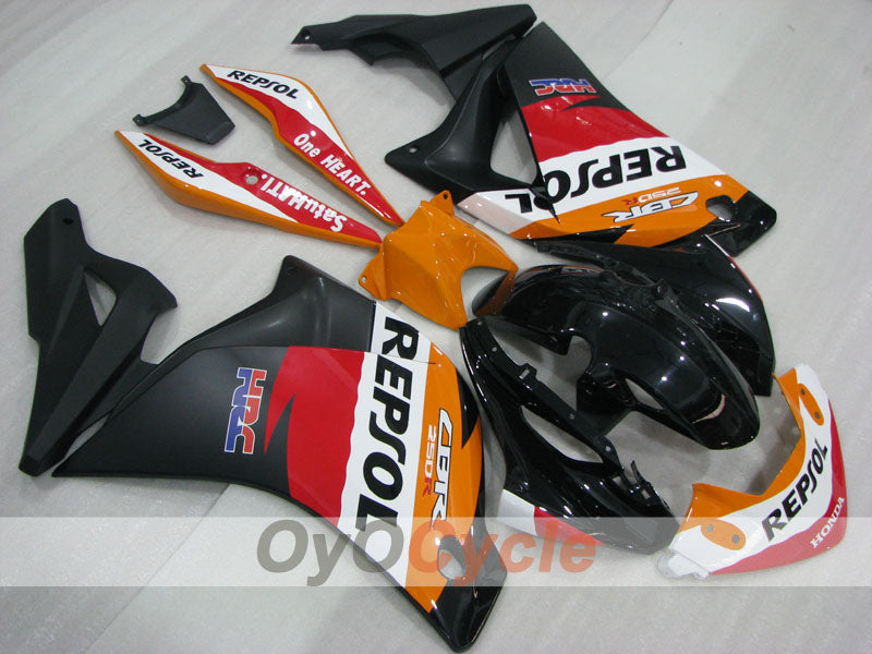 Kit de carénage à injection pour CBR250RR 11-16 - Orange, blanc, noir - PEPSI #OYO87906319