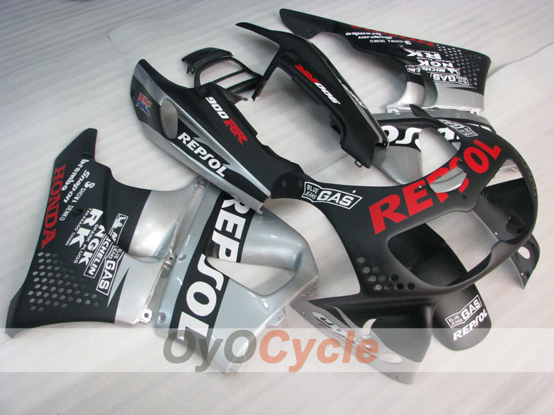 Kit de carénage pour CBR900RR 94-95 - Noir, Argent - Repsol #OYO87906344