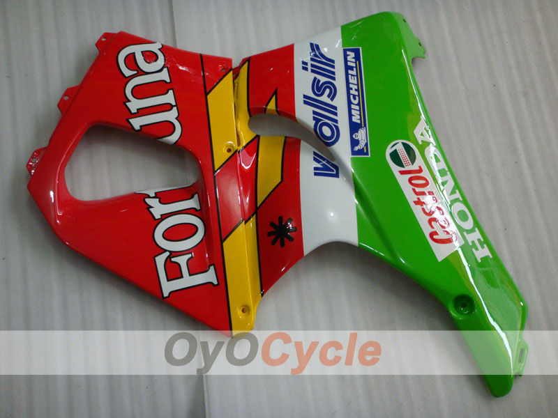 Kit de carénage pour CBR919RR 98-99	 - Rouge, Jaune, Vert - Fortuna #OYO87906367