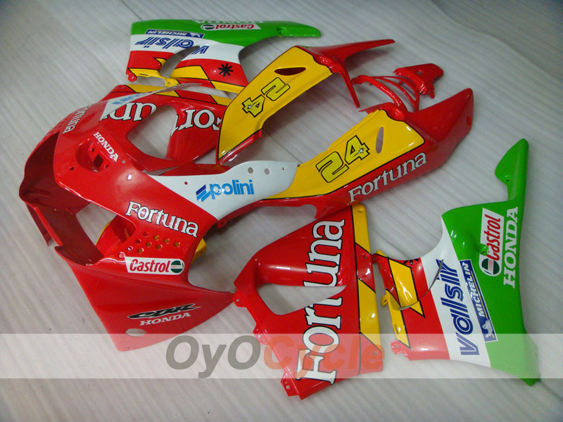 Kit de carénage pour CBR919RR 98-99	 - Rouge, Jaune, Vert - Fortuna #OYO87906367