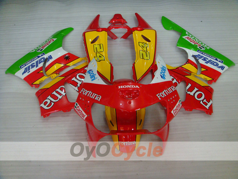 Kit de carénage pour CBR919RR 98-99	 - Rouge, Jaune, Vert - Fortuna #OYO87906367