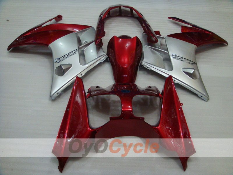 Kit de carénage pour FJR1300 02-06 - Couleur rouge vin, argent - Style d'origine #OYO87906395