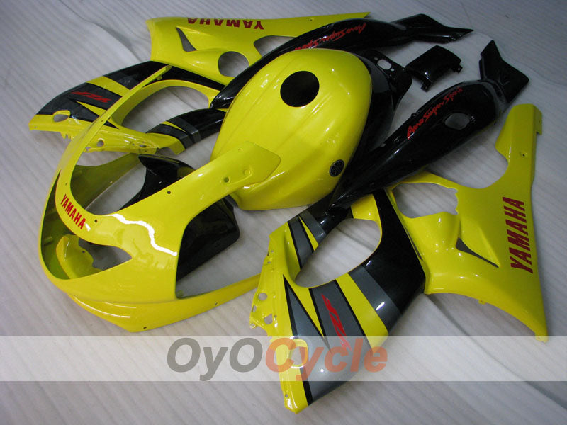Kit de carénage injecté pour YZF600R 97-07 - Jaune, noir - Style d'origine #OYO87906397