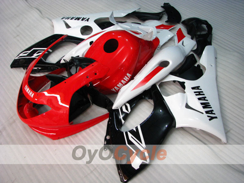 Kit de carénage injecté pour YZF600R 97-07 - Rouge, blanc, noir - Style d'origine #OYO87906398