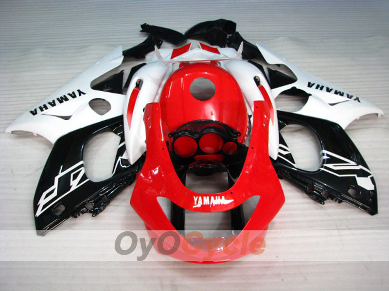 Kit de carénage injecté pour YZF600R 97-07 - Rouge, blanc, noir - Style d'origine #OYO87906398