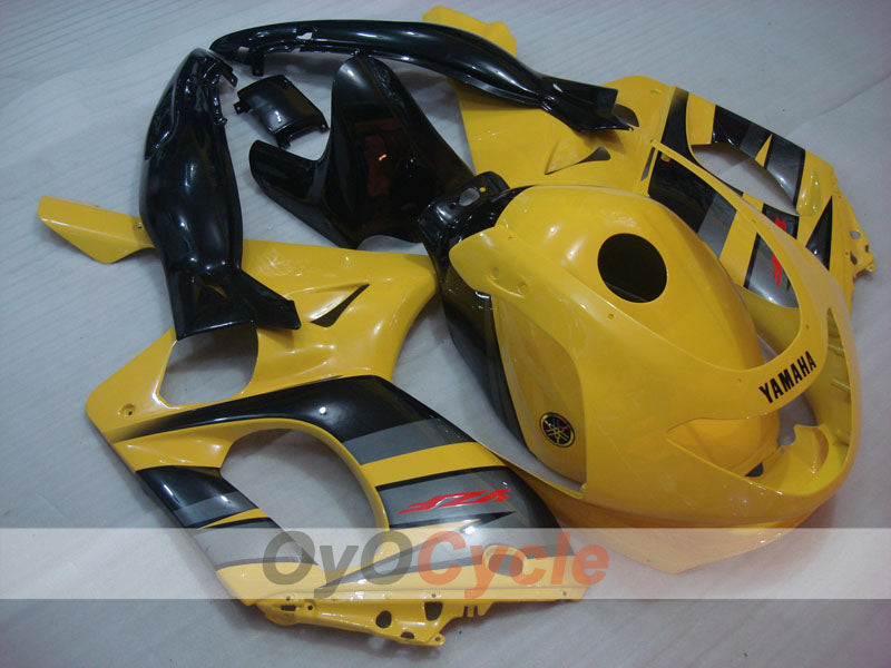 Kit de carénage injecté pour YZF600R 97-07 - Jaune, noir - Style d'origine #OYO87906399