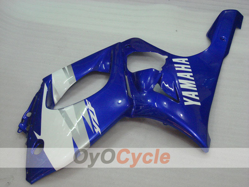 Kit de carénage injecté pour YZF600R 97-07 - Bleu, blanc - Style d'origine #OYO87906400