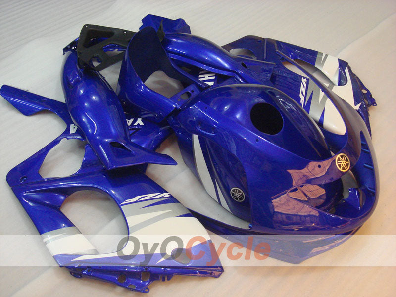 Kit de carénage injecté pour YZF600R 97-07 - Bleu, blanc - Style d'origine #OYO87906400