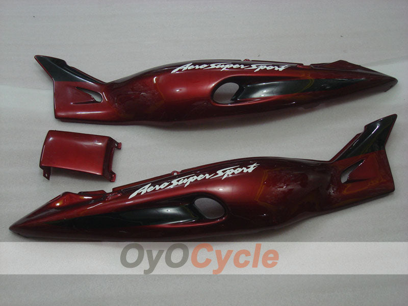 Kit de carénage injecté pour YZF600R 97-07 - Couleur rouge vin, noir - Style d'origine #OYO87906404