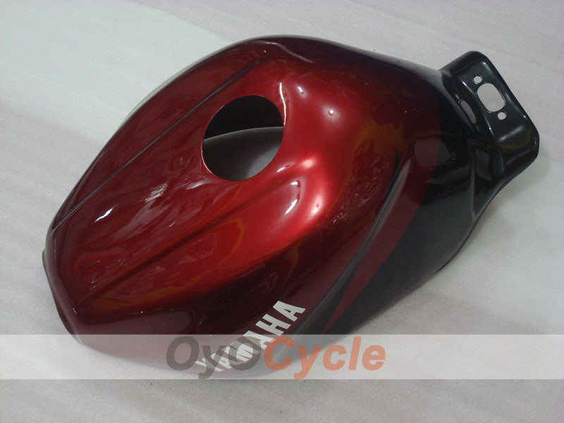 Kit de carénage injecté pour YZF600R 97-07 - Couleur rouge vin, noir - Style d'origine #OYO87906404