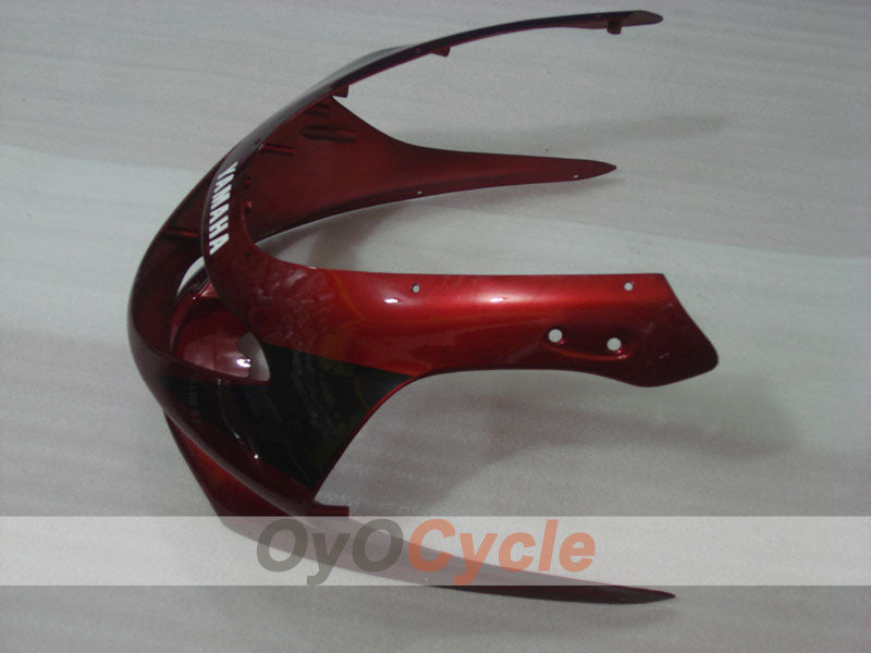 Kit de carénage injecté pour YZF600R 97-07 - Couleur rouge vin, noir - Style d'origine #OYO87906404