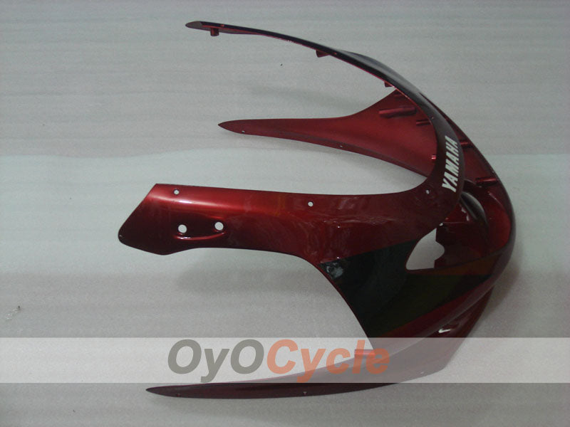 Kit de carénage injecté pour YZF600R 97-07 - Couleur rouge vin, noir - Style d'origine #OYO87906404