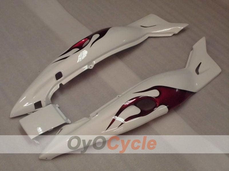 Kit de carénage injecté pour YZF600R 97-07 - Rouge, blanc - Personnalisé #OYO87906405