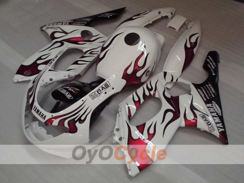 Kit de carénage injecté pour YZF600R 97-07 - Rouge, blanc - Personnalisé #OYO87906405 Image principale du produit