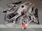 Kit de carénage injecté pour YZF600R 97-07 - Rouge, blanc - Personnalisé #OYO87906405