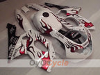 Kit de carénage injecté pour YZF600R 97-07 - Rouge, blanc - Personnalisé #OYO87906405