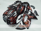 Kit de carénage à injection pour YZF600R 97-07 - Orange, Noir - Flamme #OYO87906406