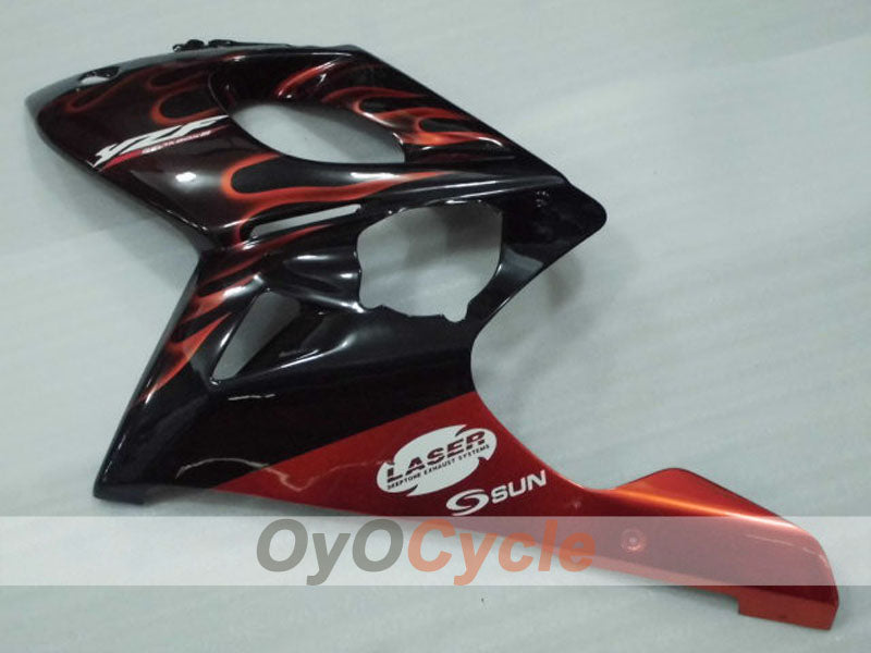 Kit de carénage à injection pour YZF600R 97-07 - Orange, Noir - Flamme #OYO87906406