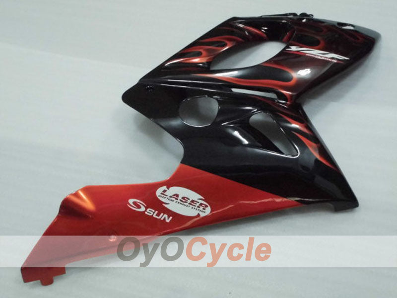 Kit de carénage à injection pour YZF600R 97-07 - Orange, Noir - Flamme #OYO87906406