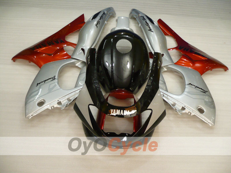 Kit de carénage à injection pour YZF600R 97-07 - Orange, Noir, Argent - Style d'origine #OYO87906407