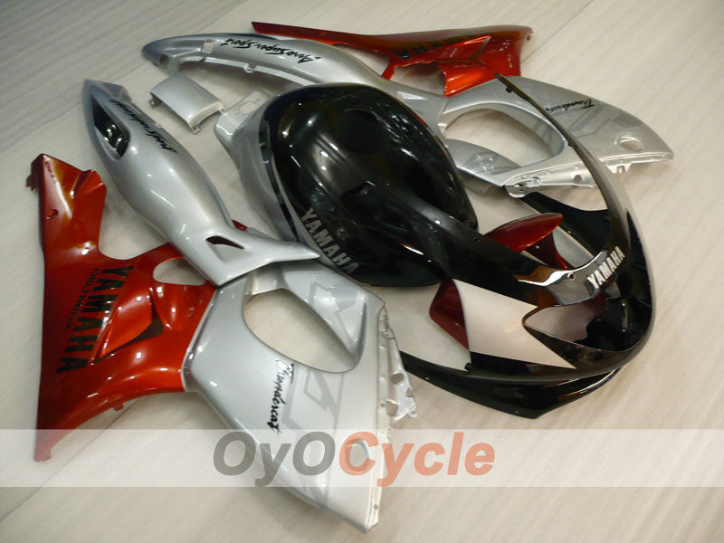 Kit de carénage à injection pour YZF600R 97-07 - Orange, Noir, Argent - Style d'origine #OYO87906407