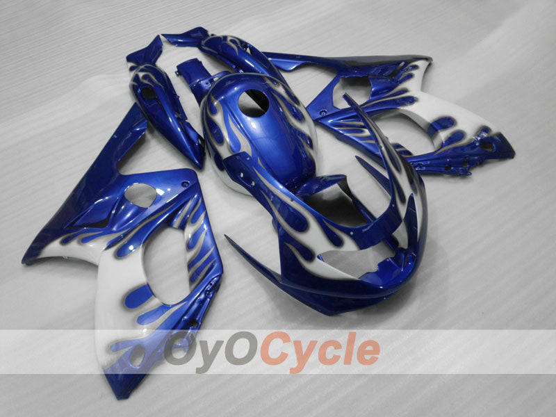 Kit de carénage à injection pour YZF600R 97-07 - Bleu, Blanc - Personnalisable #OYO87906413