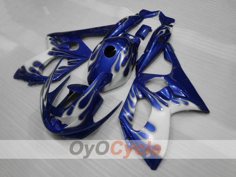 Kit de carénage à injection pour YZF600R 97-07 - Bleu, Blanc - Personnalisable #OYO87906413