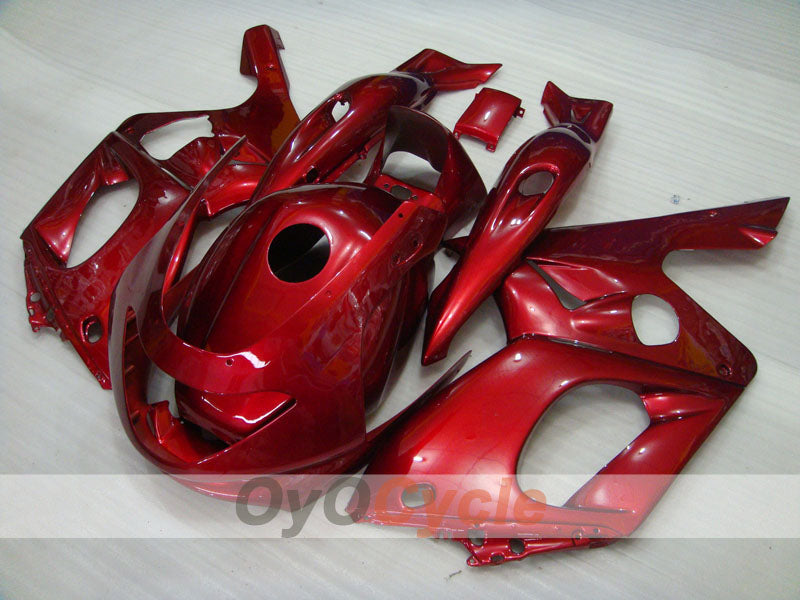 Kit de carénage à injection pour YZF600R 97-07 - Couleur rouge vin - Sans autocollant / décalcomanie, style d'origine #OYO87906420