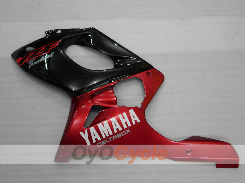 Kit de carénage à injection pour YZF600R 97-07 - Couleur rouge vin, noir - Sans autocollant / décalcomanie, style d'origine #OYO87906421