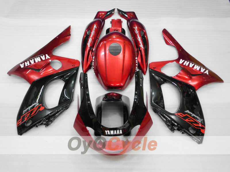 Kit de carénage à injection pour YZF600R 97-07 - Couleur rouge vin, noir - Sans autocollant / décalcomanie, style d'origine #OYO87906421