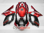 Kit de carénage à injection pour YZF600R 97-07 - Couleur rouge vin, noir - Sans autocollant / décalcomanie, style d'origine #OYO87906421