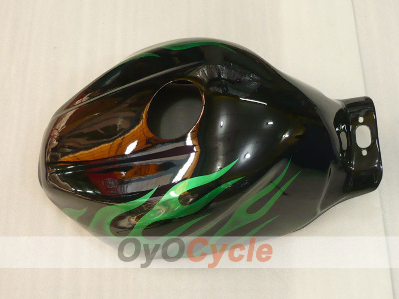 Kit de carénage à injection pour YZF600R 97-07 - Vert, noir - Flamme #OYO87906422