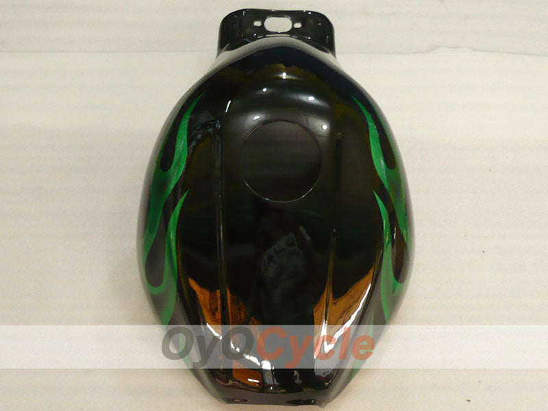 Kit de carénage à injection pour YZF600R 97-07 - Vert, noir - Flamme #OYO87906422