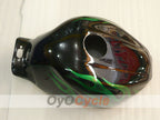 Kit de carénage à injection pour YZF600R 97-07 - Vert, noir - Flamme #OYO87906422