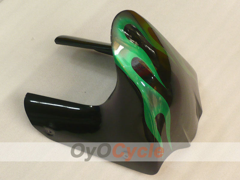 Kit de carénage à injection pour YZF600R 97-07 - Vert, noir - Flamme #OYO87906422