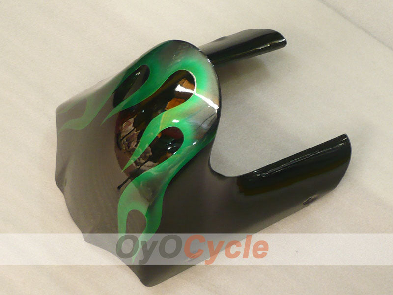 Kit de carénage à injection pour YZF600R 97-07 - Vert, noir - Flamme #OYO87906422