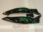 Kit de carénage à injection pour YZF600R 97-07 - Vert, noir - Flamme #OYO87906422
