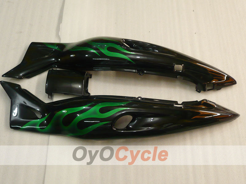 Kit de carénage à injection pour YZF600R 97-07 - Vert, noir - Flamme #OYO87906422