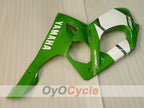 Kit de carénage à injection pour YZF600R 97-07 - Vert, blanc - Style d'origine #OYO87906423