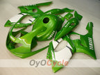 Kit de carénage à injection pour YZF600R 97-07 - Vert, blanc - Style d'origine #OYO87906423