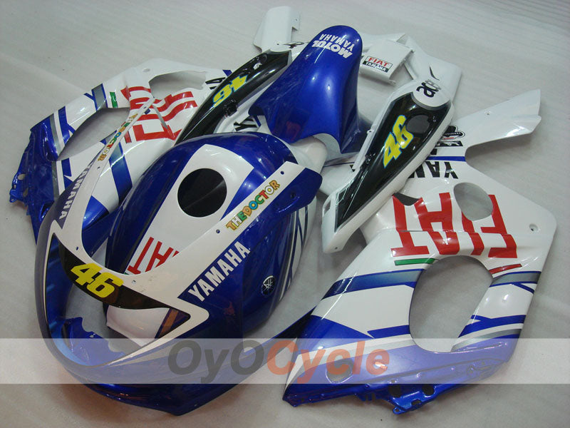 Kit de carénage à injection pour YZF600R 97-07 - Bleu, blanc - FIAT #OYO87906424