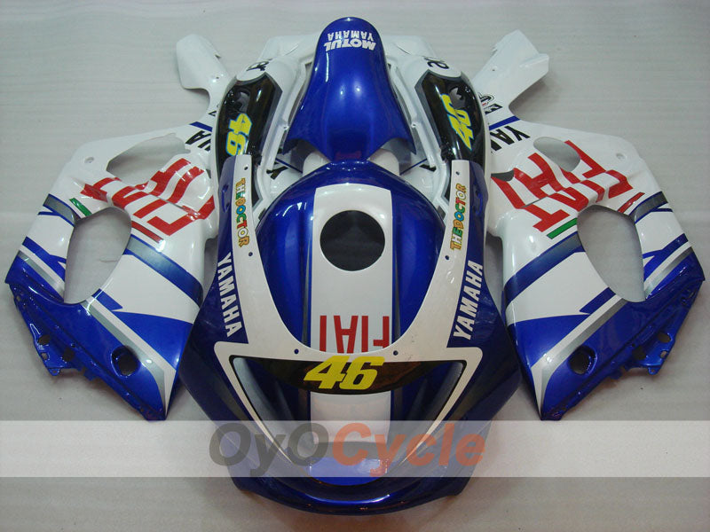 Kit de carénage à injection pour YZF600R 97-07 - Bleu, blanc - FIAT #OYO87906424